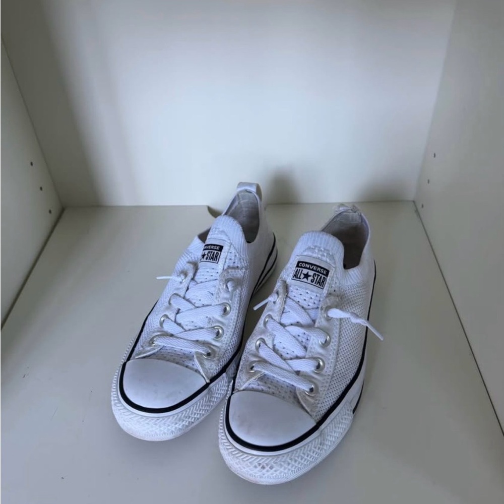 🤍🔥 Converse All Star Low – White Knit – Women’s Size 7 🔥🤍